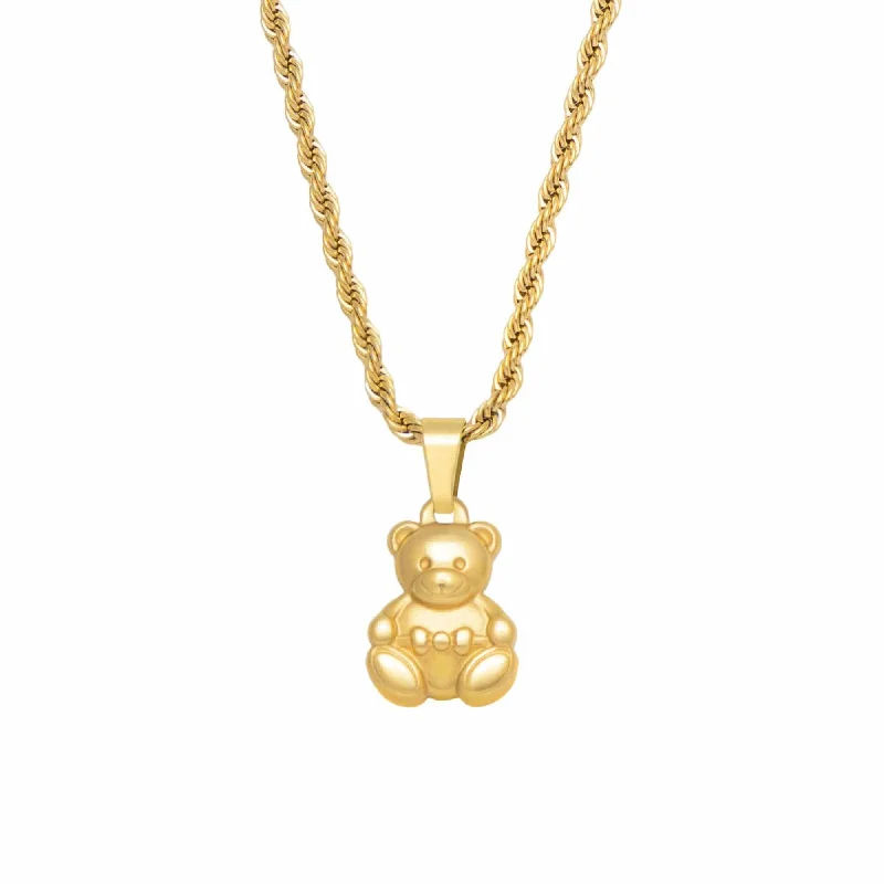 Birthstone Pendant Necklace-Mini Teddy Necklace