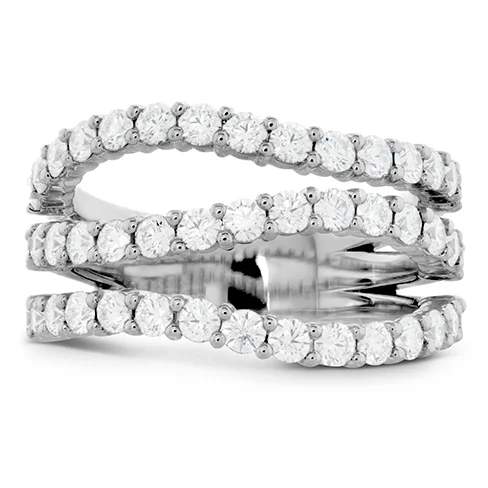 Wedding Ring Set for Women-Hearts On Fire Atlantico Triple Wave Diamond Ring