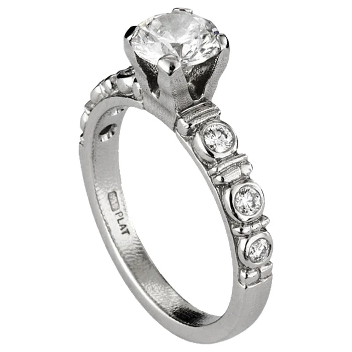 Modern Diamond Ring-Alex Sepkus Round Ring - R-166PM