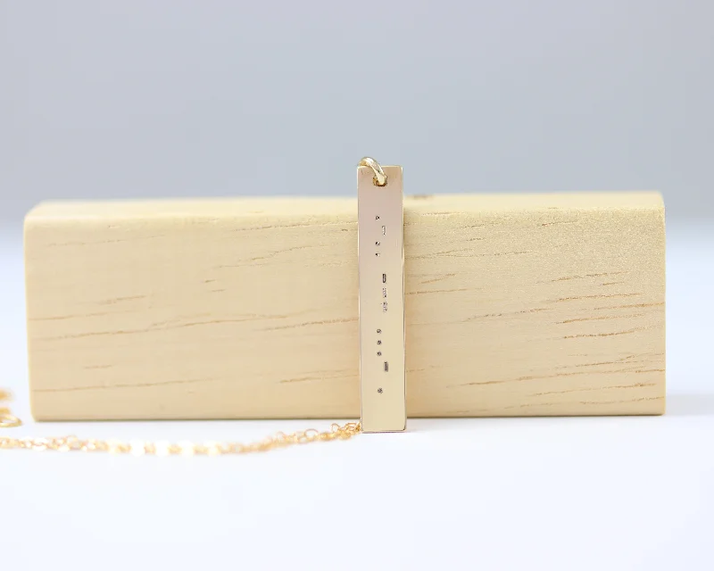 Fashionable Choker Necklace-Morse Code Vertical Bar Necklace