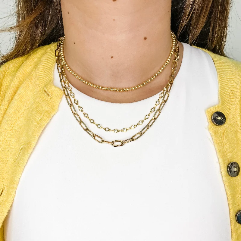 Simple Gold Pendant Necklace-The Accents Layering Stack