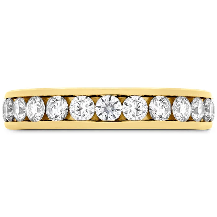 Simple Gold Wedding Ring-Hearts On Fire Channel Eternity Diamond Ring