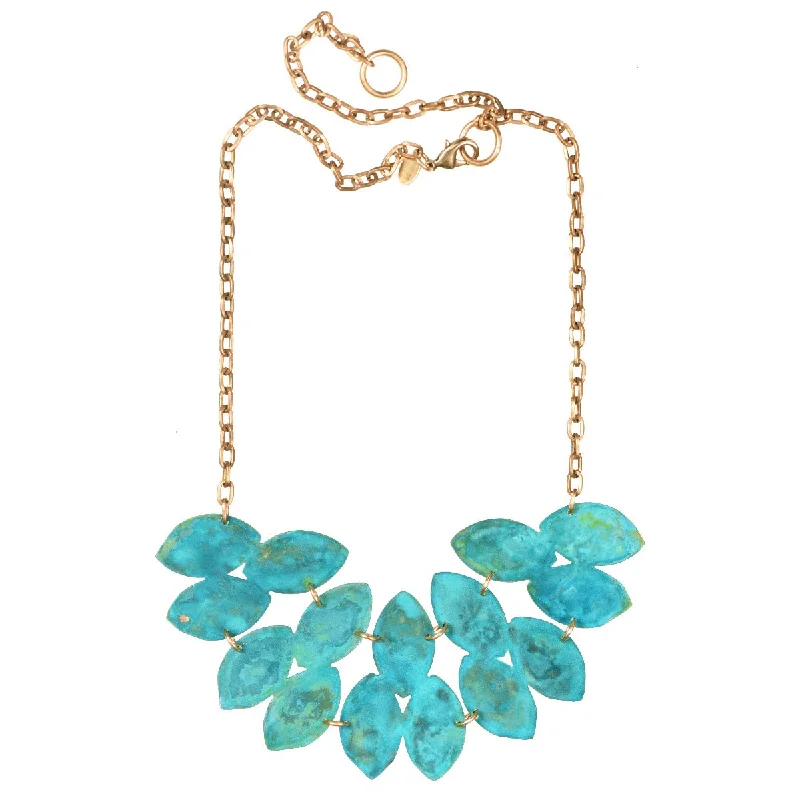 Vintage Diamond Necklace-Verdigris Kiki Necklace