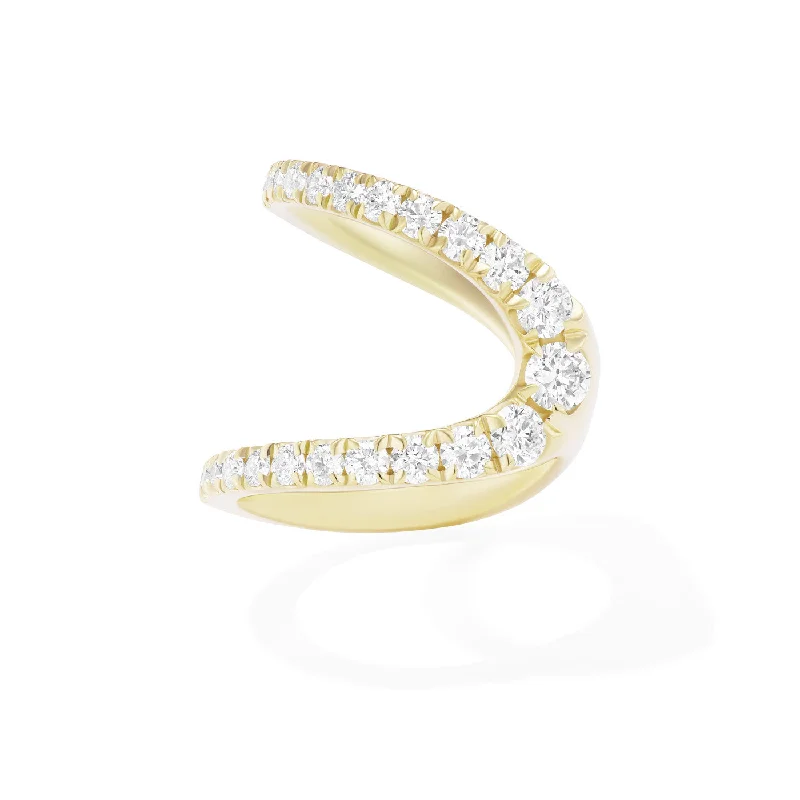 Luxury Wedding Band-CLARA CURVED RING