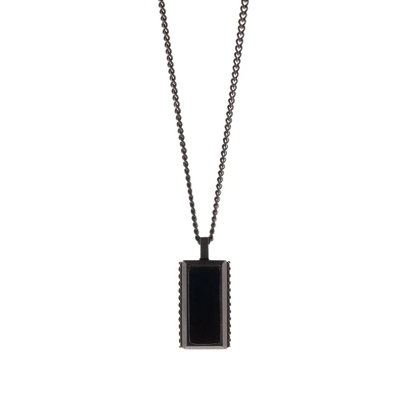 Fashion Necklace for Party-Hatton Gemstone Necklace Black/Black Onyx Adjustable 60-70cm/24-28'