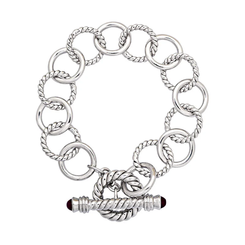 Diamond Bangle Bracelet-Toggle Bracelet-Ruby