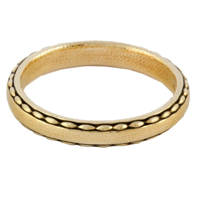 Gold Wedding Ring with Diamonds-Alex Sepkus Double Dash Band - R-59