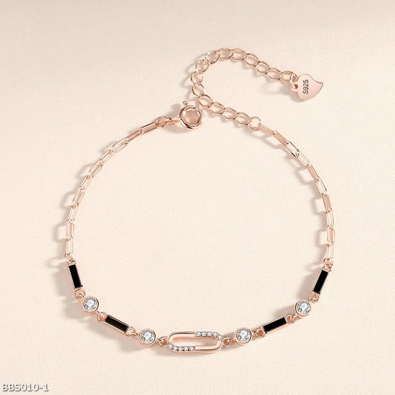 Women’s Diamond Bracelet-Enamel geometric square clasp bracelet