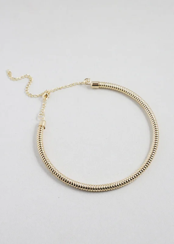 Delicate Chain Necklace-Chunky Coil Choker Necklace