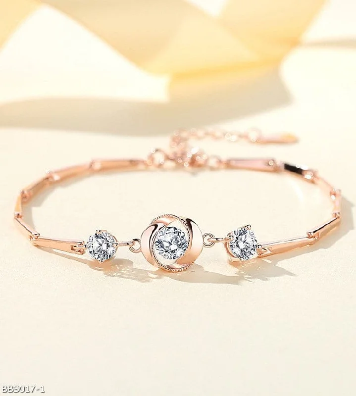 Colorful Bead Bangle-Rose zircon bracelet