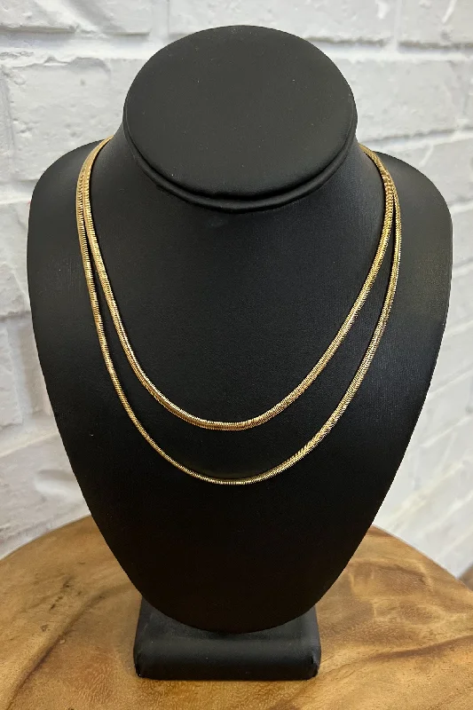 Women’s Chain Necklace-18K Madelyn Double Layer Necklace