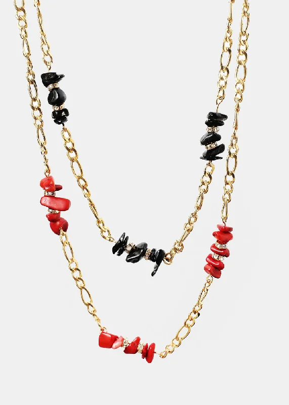 Contemporary Necklace for Women-Stone Necklace