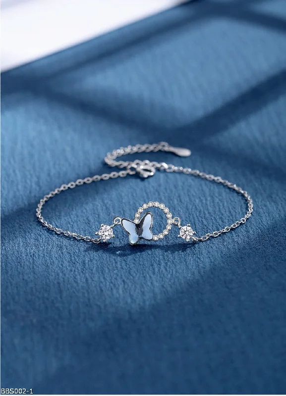 Men’s Personalized Bracelet-Crystal butterfly flower bracelet