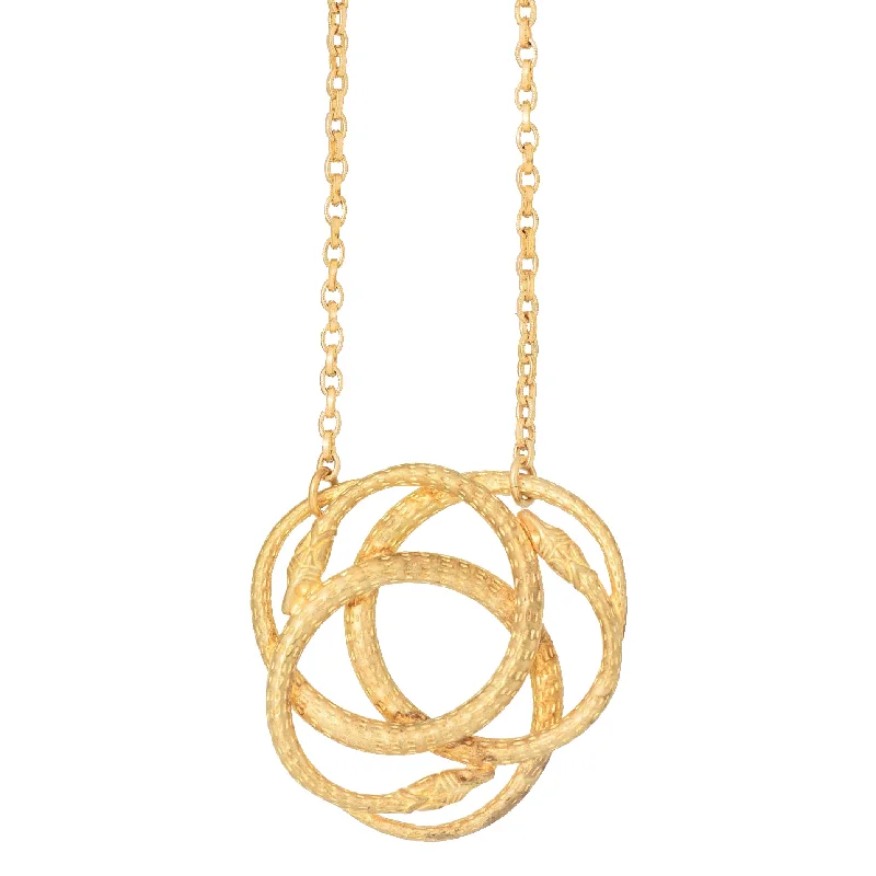 Women’s Gold Necklace-Snake Knot Necklace