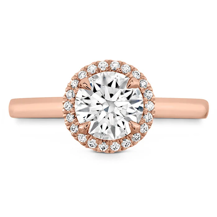 Large Cocktail Ring-Hearts On Fire Juliette Halo Diamond Engagement Ring