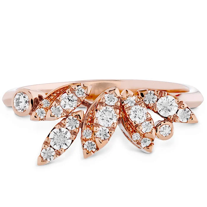 Elegant Diamond Ring-Hearts On Fire White Feathers Diamond Ring