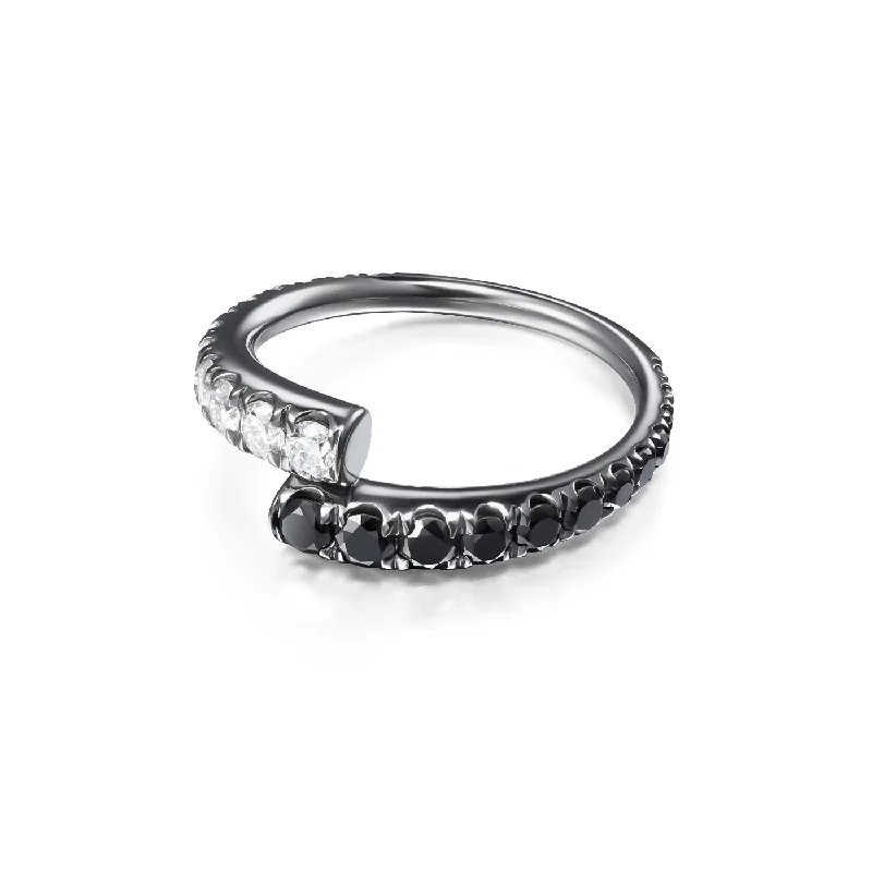 Solitaire Diamond Ring for Engagement-LOLA RING (Black Diamond)