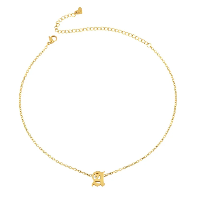 Initial Necklace for Women-Elixir Initial Choker