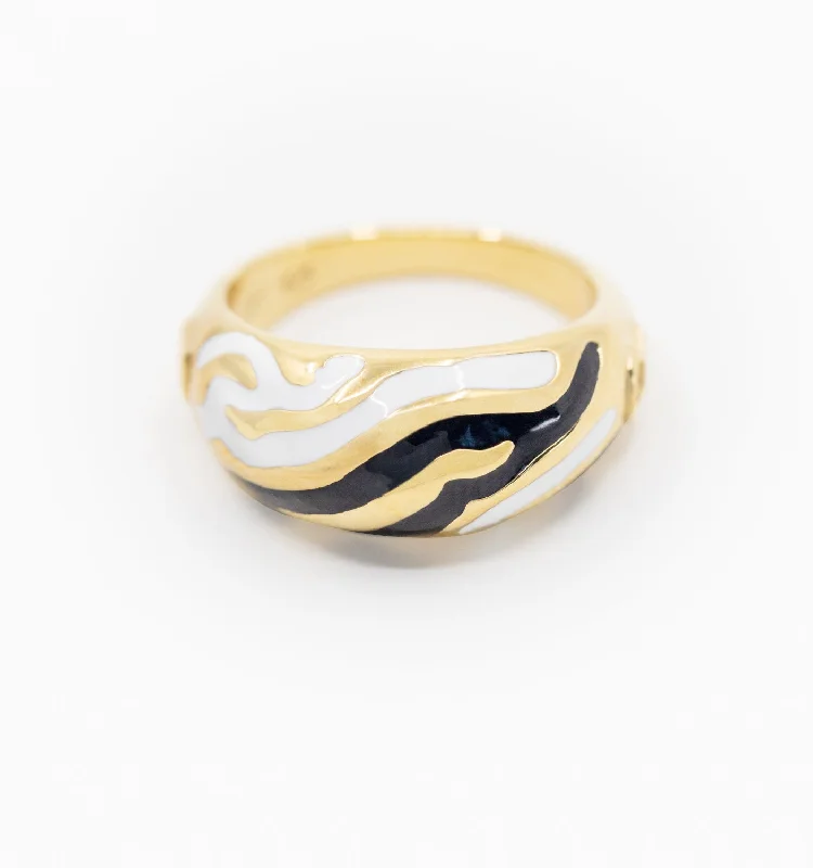 Customizable Engagement Ring-Savannah Dome Ring In Zebra