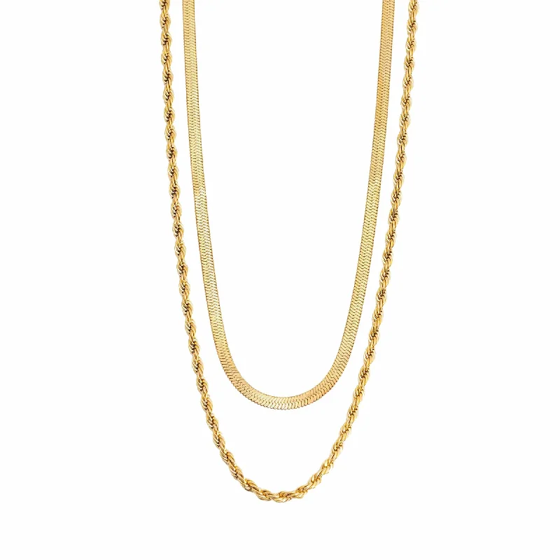 Modern Chain Necklace-Mikayla Necklace Set