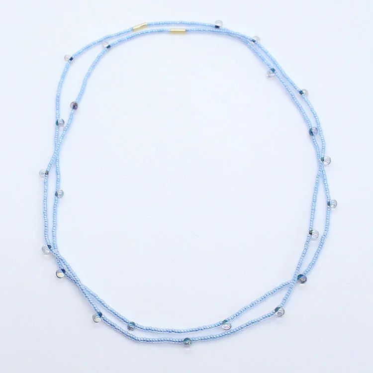 Women’s Fashion Necklace-Candy Chokers / Set of 2 / Ice Blue