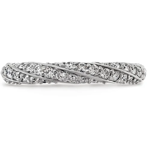 Wedding Band with Emeralds-Hearts On Fire Atlantico Diamond Pave Band