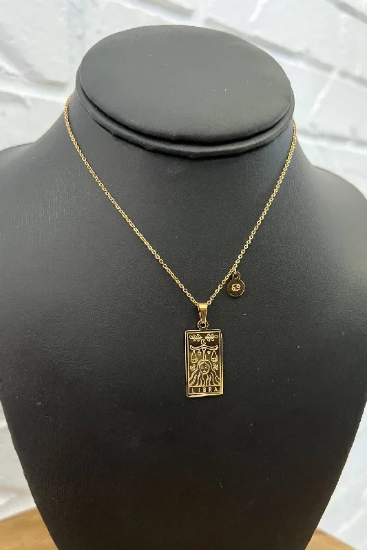 Handmade Gold Necklace-18K Libra Necklace