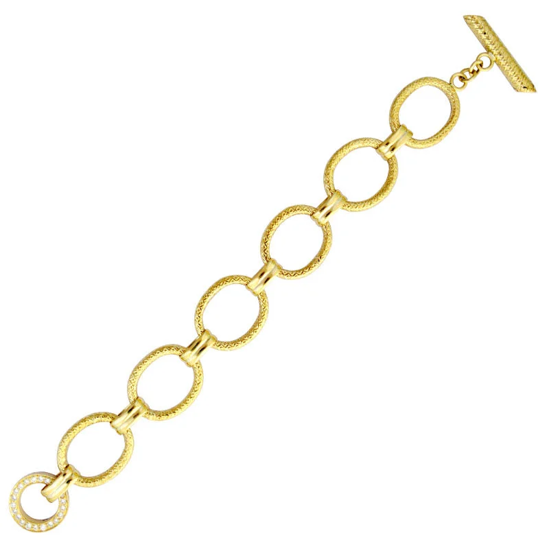 Classic Charm Bracelet-Toggle Bracelet-Diamond