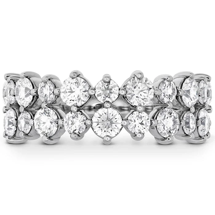 Oval Diamond Ring-Hearts On Fire Timeless Two Row Diamond Ring