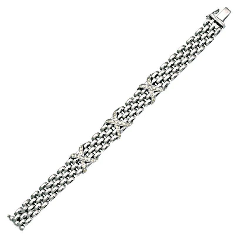 Gold Link Bracelet for Women-Bracelet-Diamond