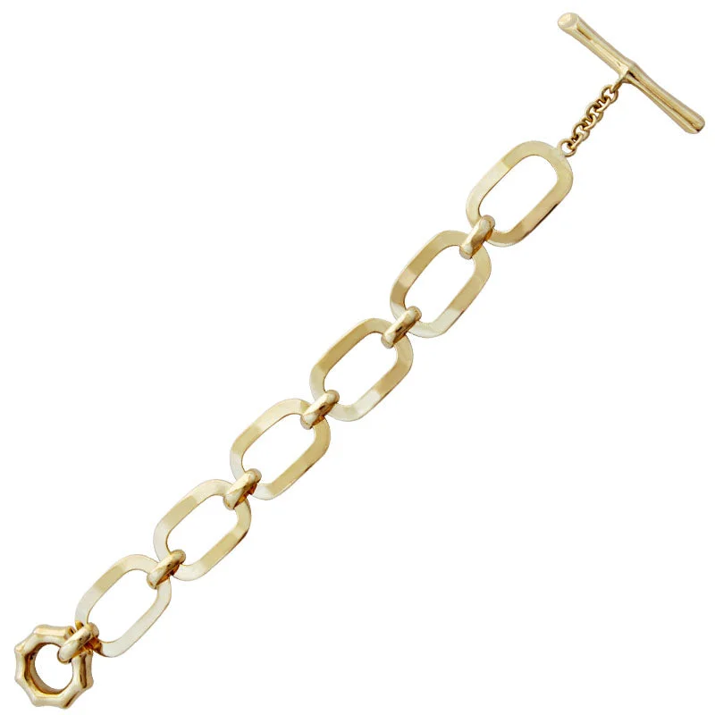 Birthstone Bracelet for Women-Toggle Bracelet - Gold