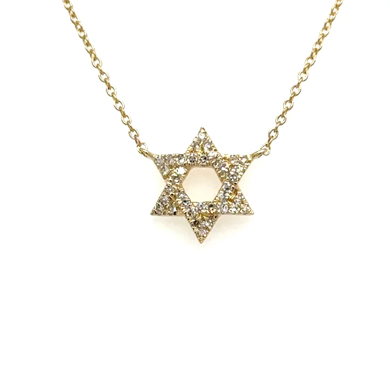 Adjustable Chain Necklace-Petite Diamond Star of David - RN2210KYD