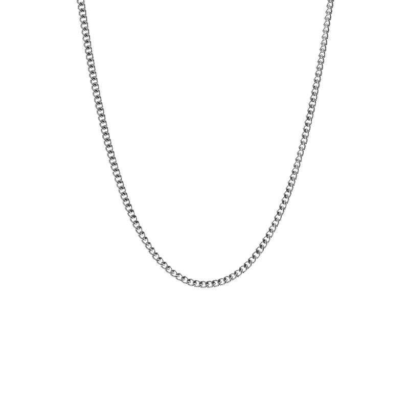 Large Pendant Necklace-Minimal Chain Necklace Silver Adjustable 50-60cm/20-24'