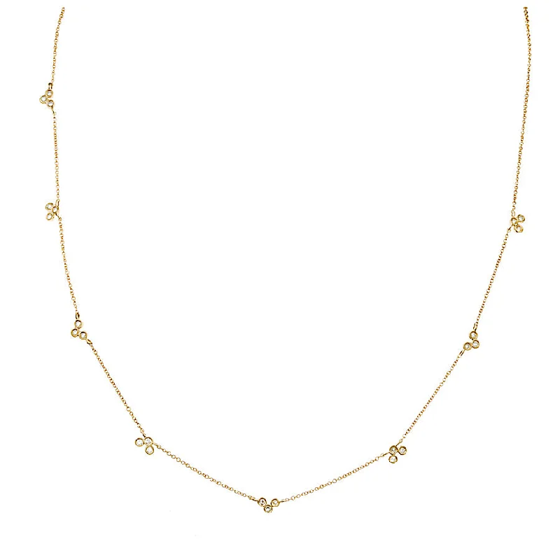 Vintage Gold Necklace-Semilla Station Necklace