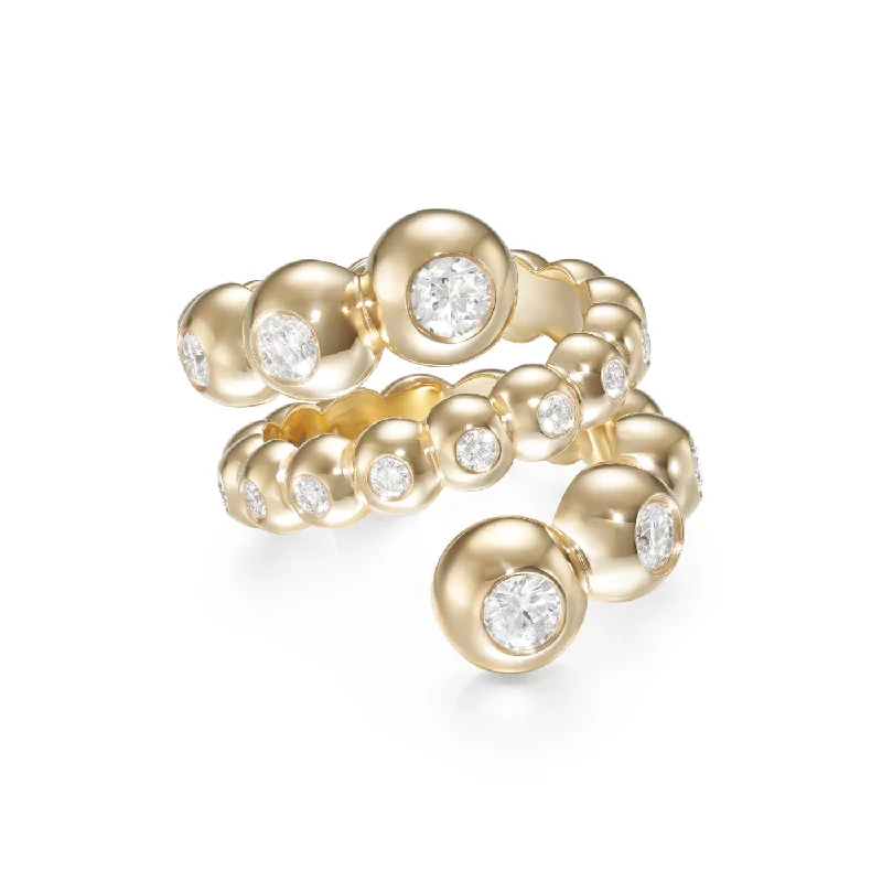 Two-Tone Engagement Ring-AUDREY COIL RING