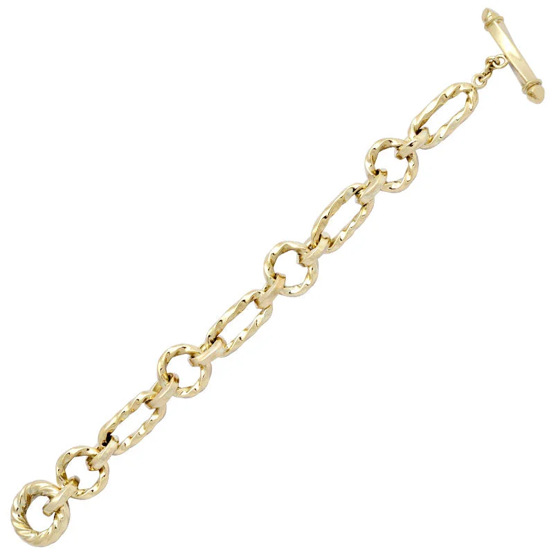 Retro Style Bracelet-Toggle Bracelet - Gold