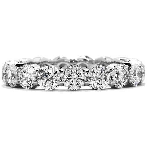 Custom Silver Engagement Ring-Hearts On Fire Multiplicity Eternity Band