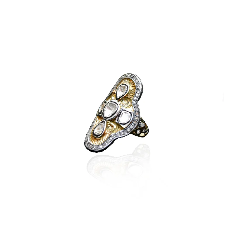 Trendy Stackable Rings-Gold Diamond Ring