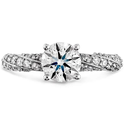 Promise Ring for Couple-Hearts On Fire Atlantico Pave Diamond Engagement Ring