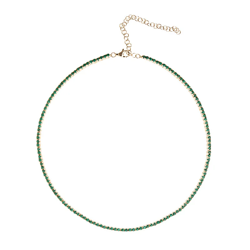 Personalized Star Necklace-Malachite Tennis Necklace