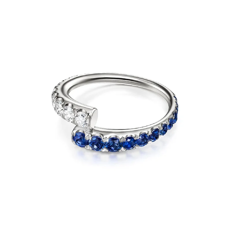 Simple Silver Ring for Women-LOLA RING (Blue Sapphire)