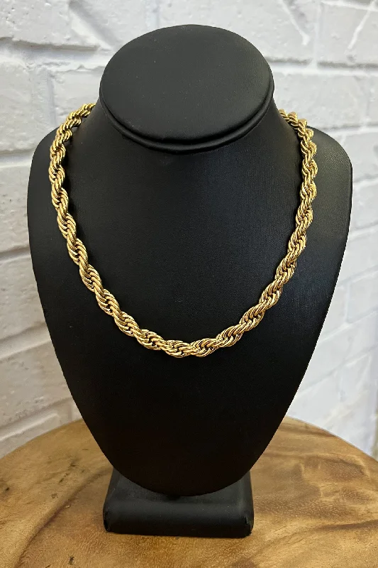 Layered Gold Necklace-18K Blair Thick Gold Necklace