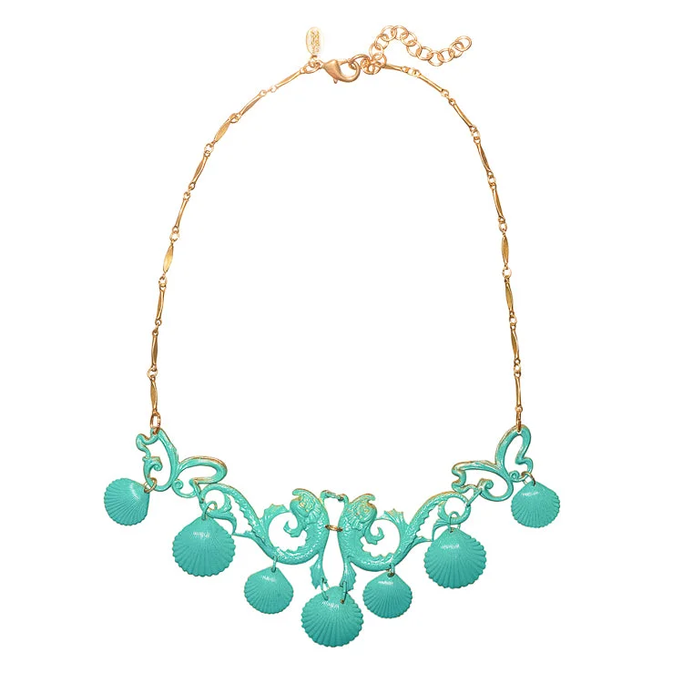 Sparkling Diamond Necklace-Aqua Neptune Necklace