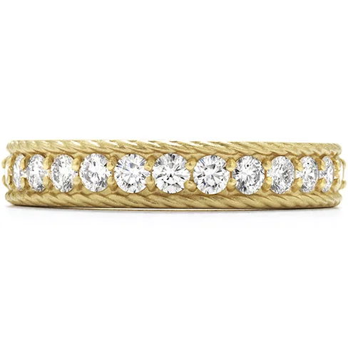 Dainty Engagement Ring-Hearts On Fire Diamond Bar Braided Band with Satin Finish