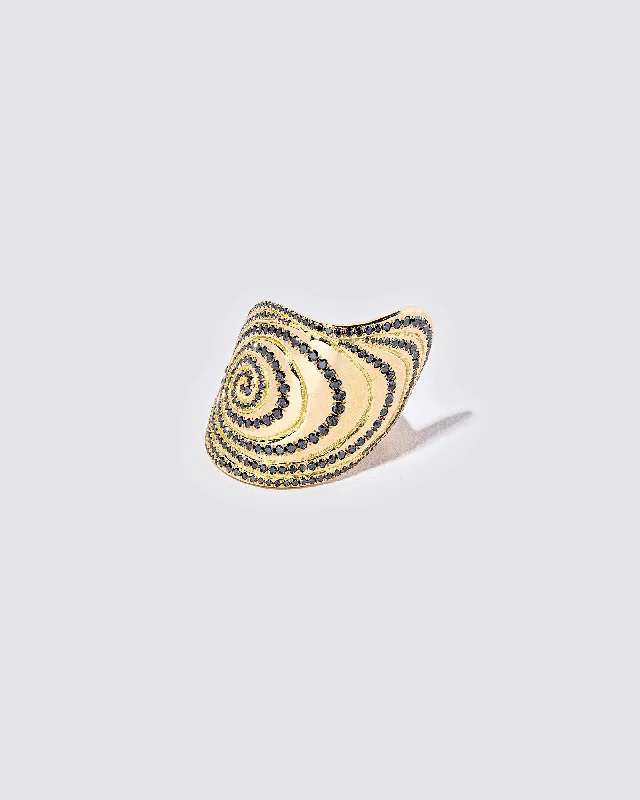 Stylish Gold Ring-Spiral Ring