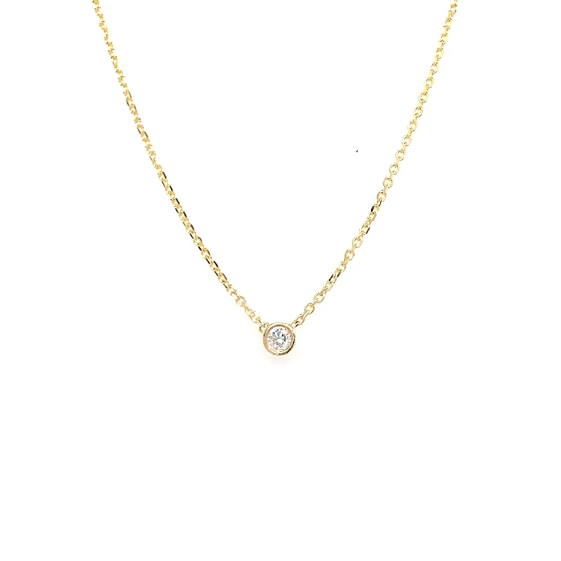 Gemstone Pendant Necklace for Women-Petite Diamond Necklace