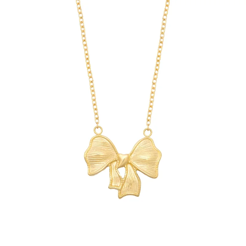 Bold Crystal Necklace-Marci Bow Necklace