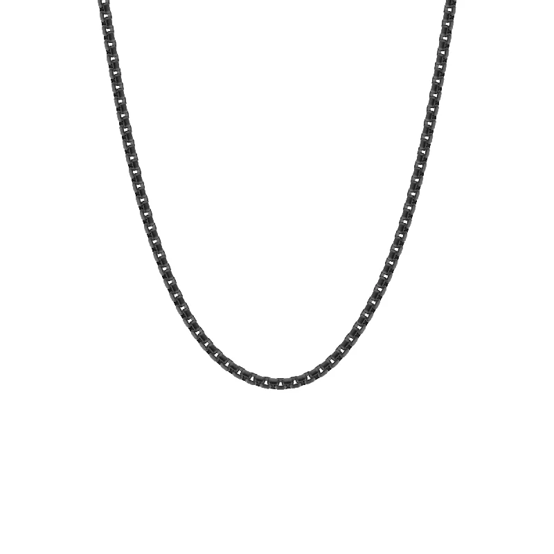 Designer Necklace for Women-Boxed Chain Necklace Black Adjustable 50-60cm/20-24'