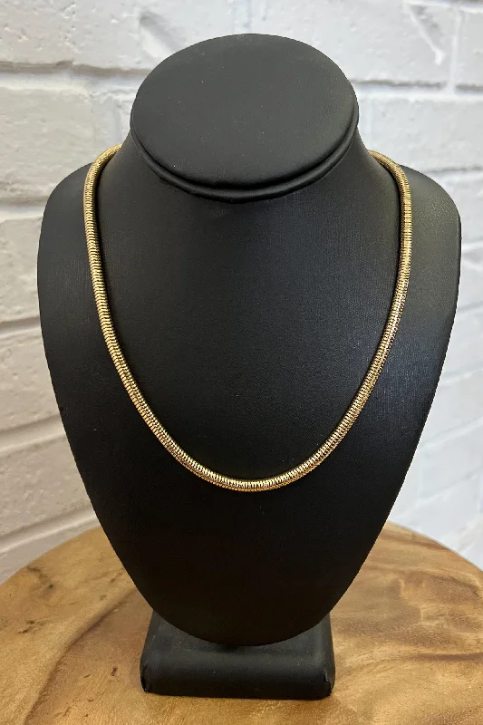 Artistic Statement Necklace-18K Lola Snake Chain Necklace