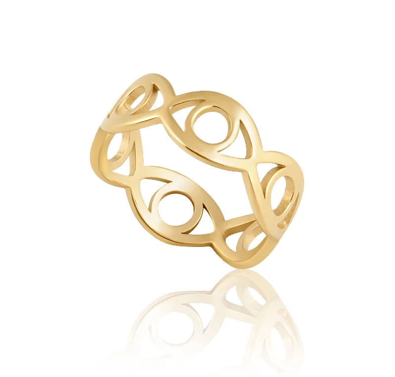 Men’s Gold Signet Ring-Zara Eye Ring